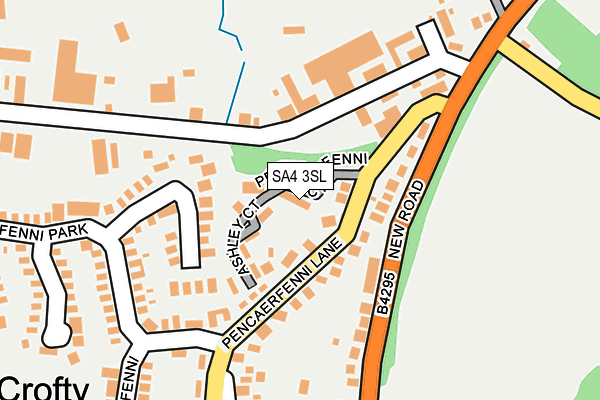 SA4 3SL map - OS OpenMap – Local (Ordnance Survey)