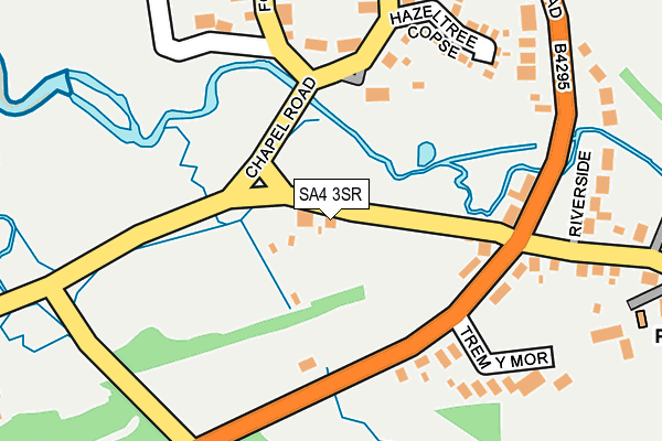 SA4 3SR map - OS OpenMap – Local (Ordnance Survey)
