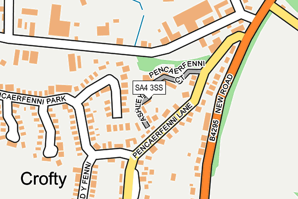 SA4 3SS map - OS OpenMap – Local (Ordnance Survey)