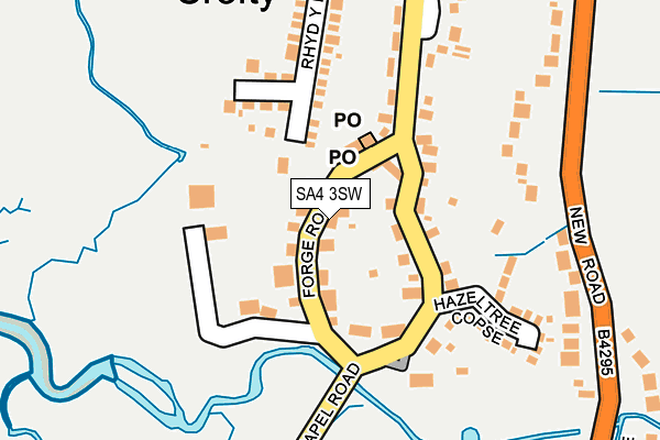SA4 3SW map - OS OpenMap – Local (Ordnance Survey)