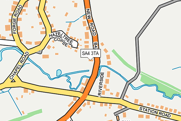 SA4 3TA map - OS OpenMap – Local (Ordnance Survey)