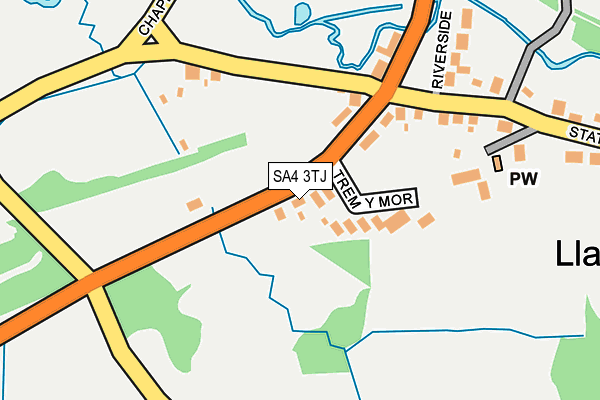 SA4 3TJ map - OS OpenMap – Local (Ordnance Survey)