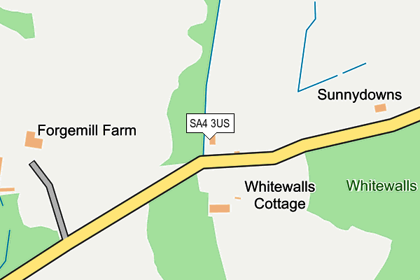 SA4 3US map - OS OpenMap – Local (Ordnance Survey)