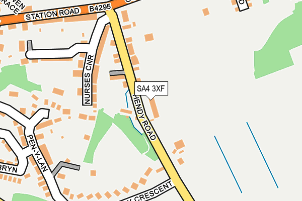 SA4 3XF map - OS OpenMap – Local (Ordnance Survey)