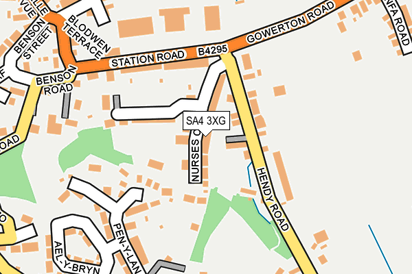 SA4 3XG map - OS OpenMap – Local (Ordnance Survey)