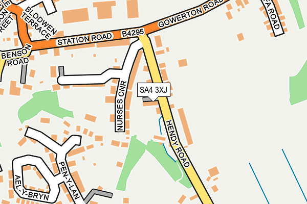 SA4 3XJ map - OS OpenMap – Local (Ordnance Survey)