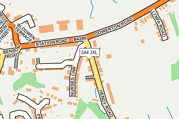 SA4 3XL map - OS OpenMap – Local (Ordnance Survey)