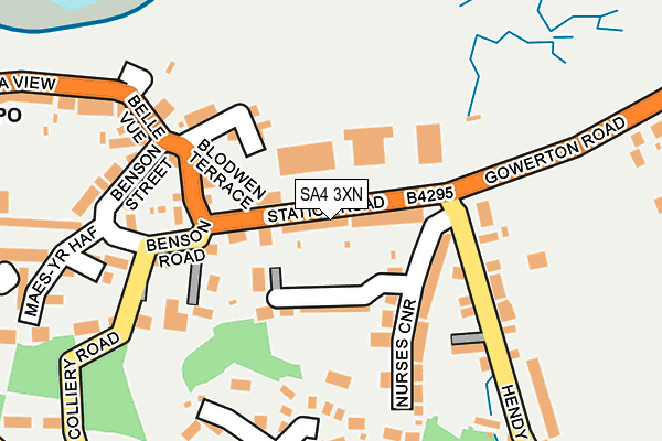 SA4 3XN map - OS OpenMap – Local (Ordnance Survey)