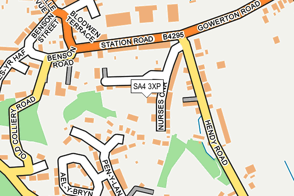 SA4 3XP map - OS OpenMap – Local (Ordnance Survey)