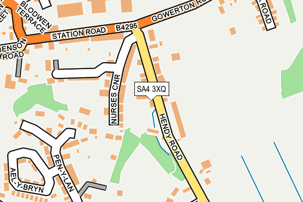 SA4 3XQ map - OS OpenMap – Local (Ordnance Survey)