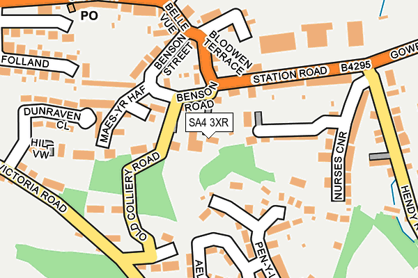SA4 3XR map - OS OpenMap – Local (Ordnance Survey)