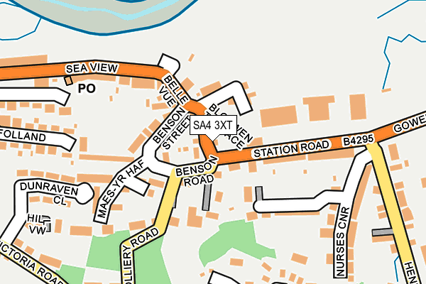 SA4 3XT map - OS OpenMap – Local (Ordnance Survey)
