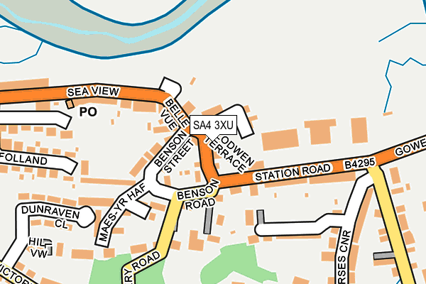 SA4 3XU map - OS OpenMap – Local (Ordnance Survey)