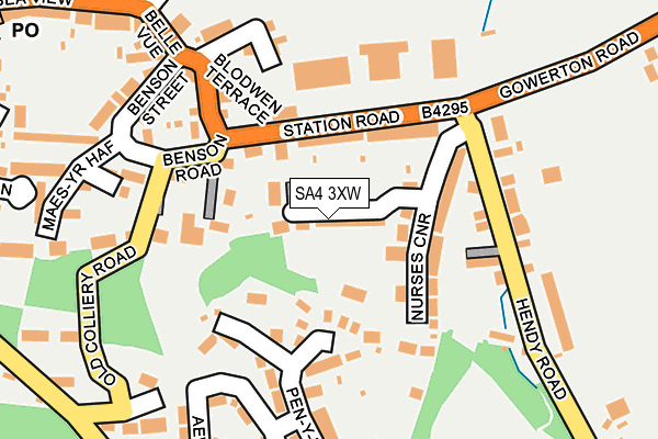 SA4 3XW map - OS OpenMap – Local (Ordnance Survey)