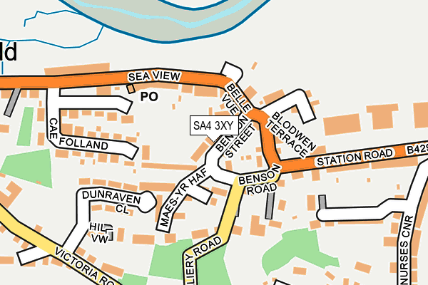 SA4 3XY map - OS OpenMap – Local (Ordnance Survey)