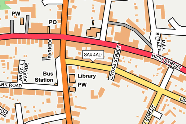 SA4 4AD map - OS OpenMap – Local (Ordnance Survey)
