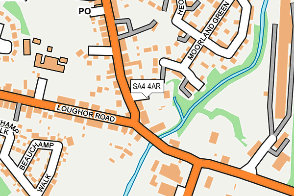 SA4 4AR map - OS OpenMap – Local (Ordnance Survey)