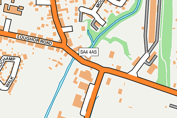 SA4 4AS map - OS OpenMap – Local (Ordnance Survey)