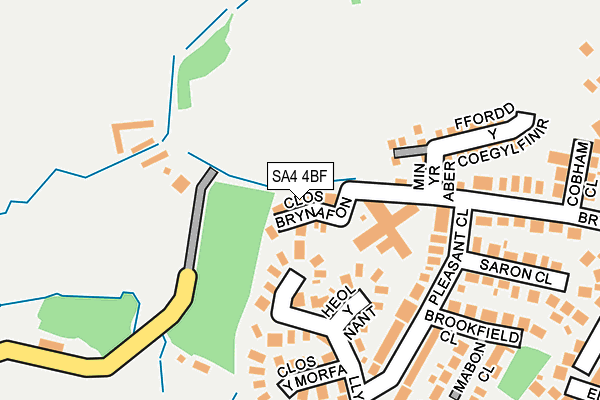 SA4 4BF map - OS OpenMap – Local (Ordnance Survey)