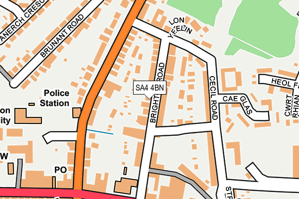SA4 4BN map - OS OpenMap – Local (Ordnance Survey)