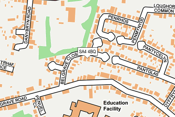 SA4 4BQ map - OS OpenMap – Local (Ordnance Survey)