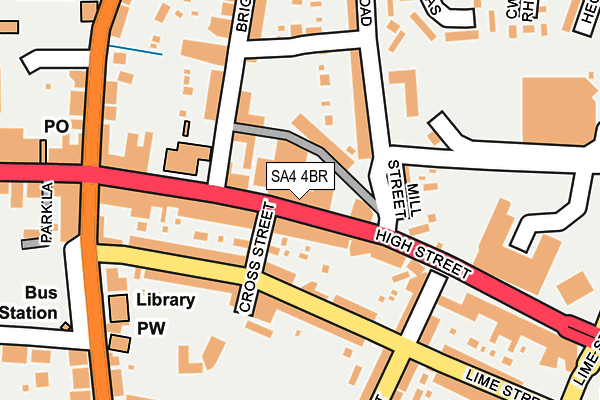SA4 4BR map - OS OpenMap – Local (Ordnance Survey)
