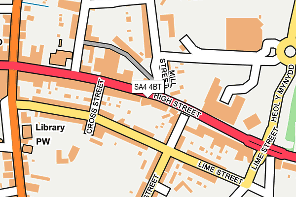 SA4 4BT map - OS OpenMap – Local (Ordnance Survey)