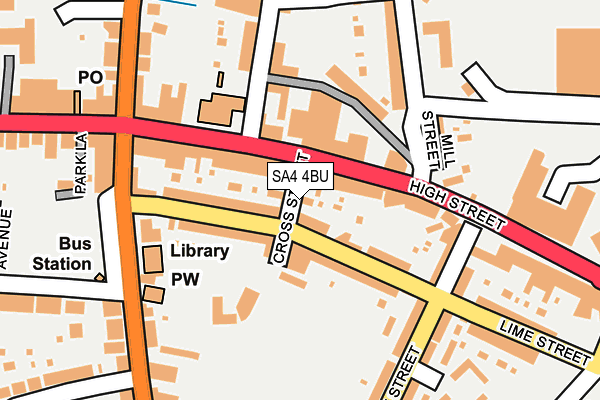 SA4 4BU map - OS OpenMap – Local (Ordnance Survey)