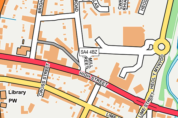 SA4 4BZ map - OS OpenMap – Local (Ordnance Survey)