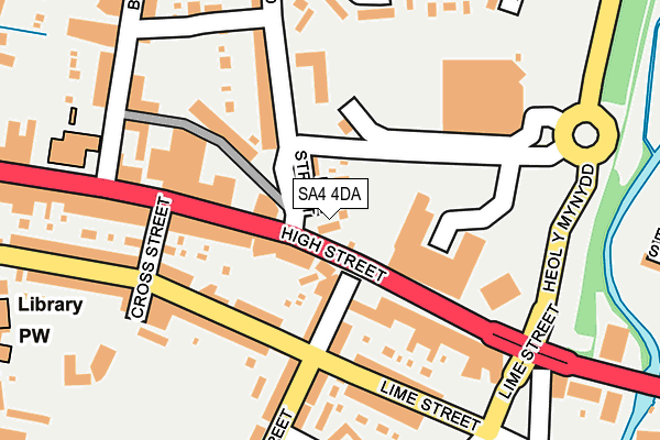 SA4 4DA map - OS OpenMap – Local (Ordnance Survey)