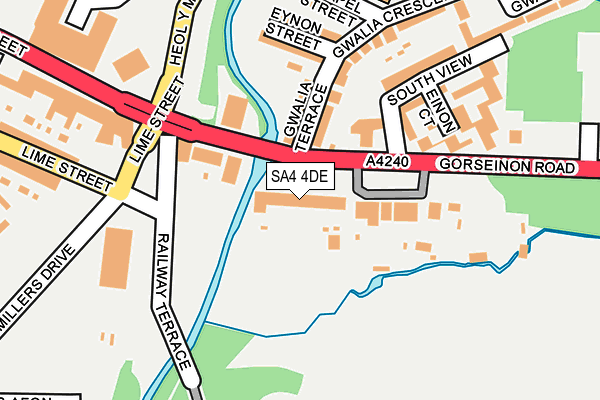 SA4 4DE map - OS OpenMap – Local (Ordnance Survey)