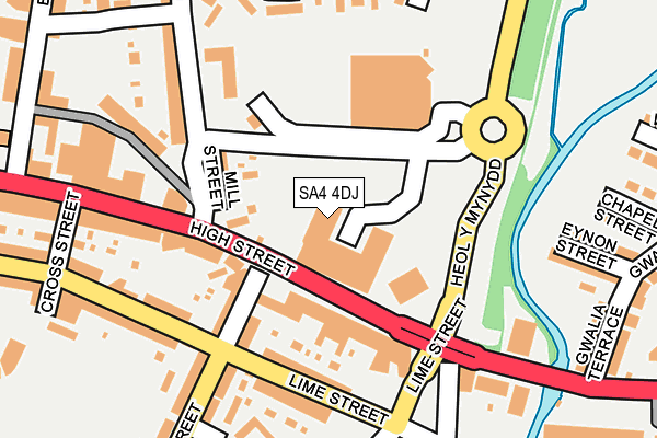 SA4 4DJ map - OS OpenMap – Local (Ordnance Survey)