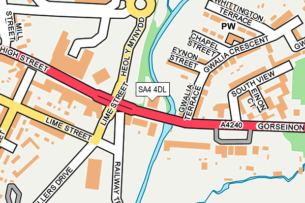 SA4 4DL map - OS OpenMap – Local (Ordnance Survey)