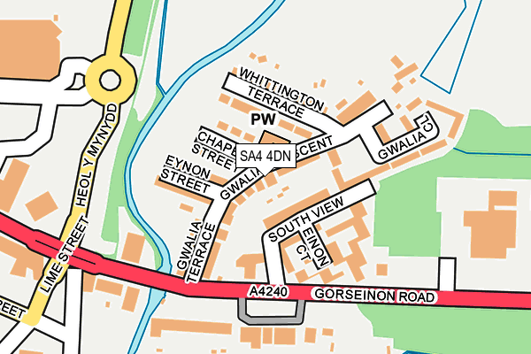 SA4 4DN map - OS OpenMap – Local (Ordnance Survey)