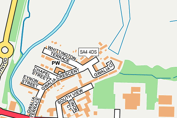 SA4 4DS map - OS OpenMap – Local (Ordnance Survey)