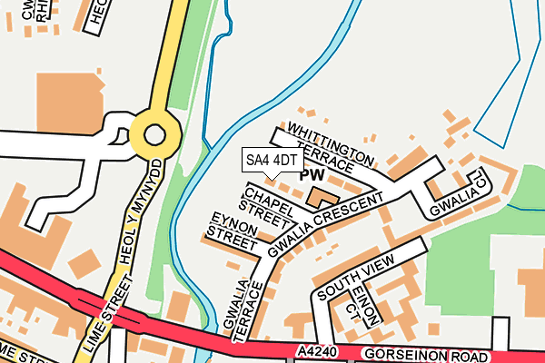 SA4 4DT map - OS OpenMap – Local (Ordnance Survey)