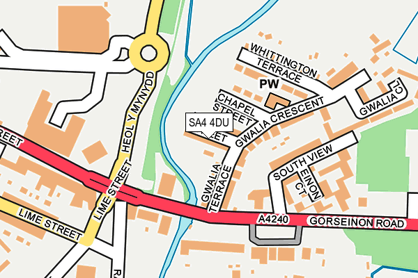 SA4 4DU map - OS OpenMap – Local (Ordnance Survey)