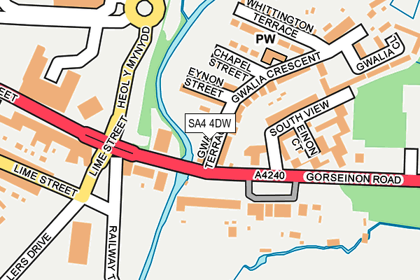 SA4 4DW map - OS OpenMap – Local (Ordnance Survey)