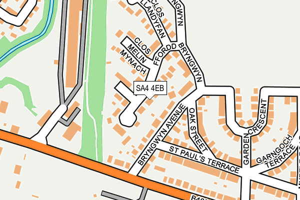 SA4 4EB map - OS OpenMap – Local (Ordnance Survey)