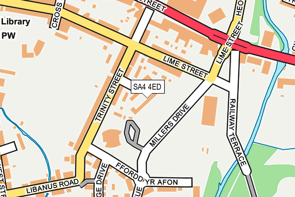 SA4 4ED map - OS OpenMap – Local (Ordnance Survey)