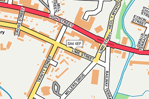 SA4 4EF map - OS OpenMap – Local (Ordnance Survey)