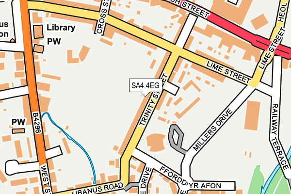 SA4 4EG map - OS OpenMap – Local (Ordnance Survey)