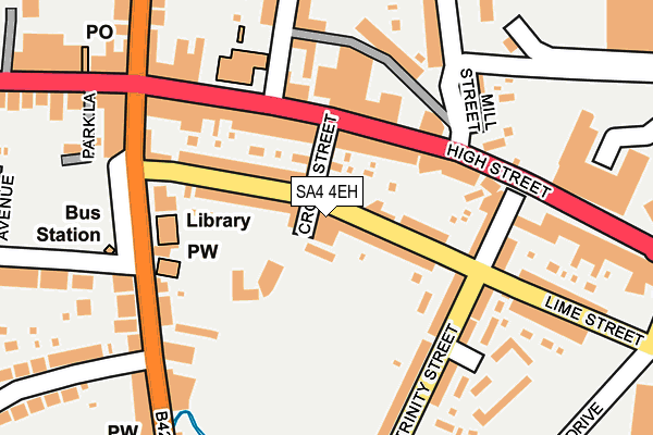 SA4 4EH map - OS OpenMap – Local (Ordnance Survey)