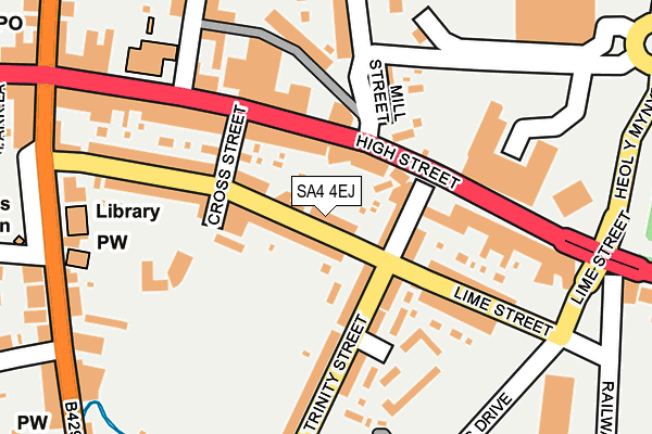 SA4 4EJ map - OS OpenMap – Local (Ordnance Survey)