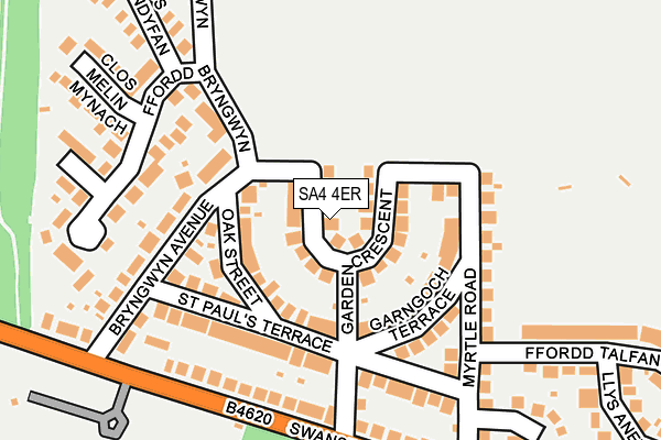 SA4 4ER map - OS OpenMap – Local (Ordnance Survey)