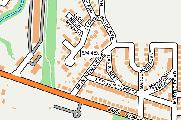 SA4 4EX map - OS OpenMap – Local (Ordnance Survey)