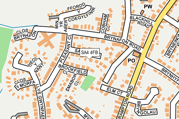 SA4 4FB map - OS OpenMap – Local (Ordnance Survey)
