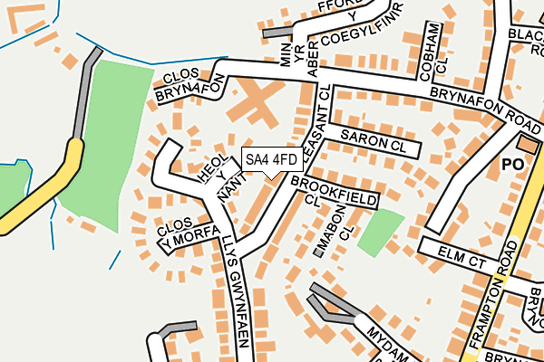 SA4 4FD map - OS OpenMap – Local (Ordnance Survey)