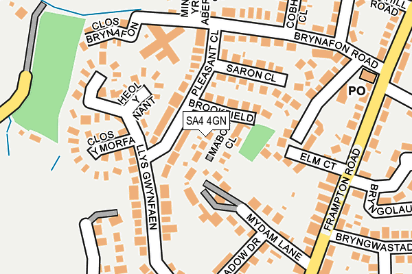 SA4 4GN map - OS OpenMap – Local (Ordnance Survey)