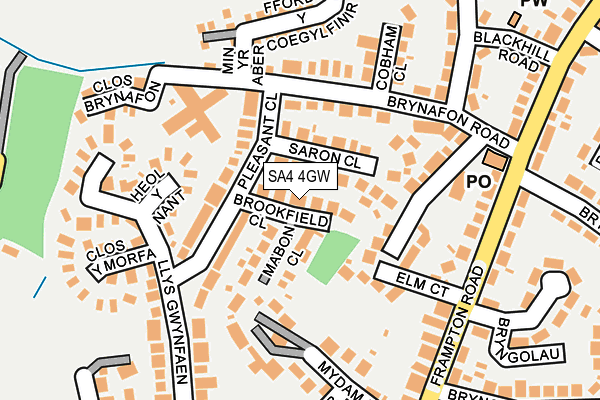 SA4 4GW map - OS OpenMap – Local (Ordnance Survey)